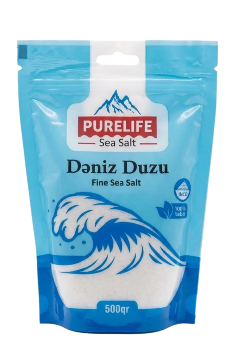 PURE LIFE Dəniz Duzu İncə – Mətbəxiniz üçün Təbii Dad