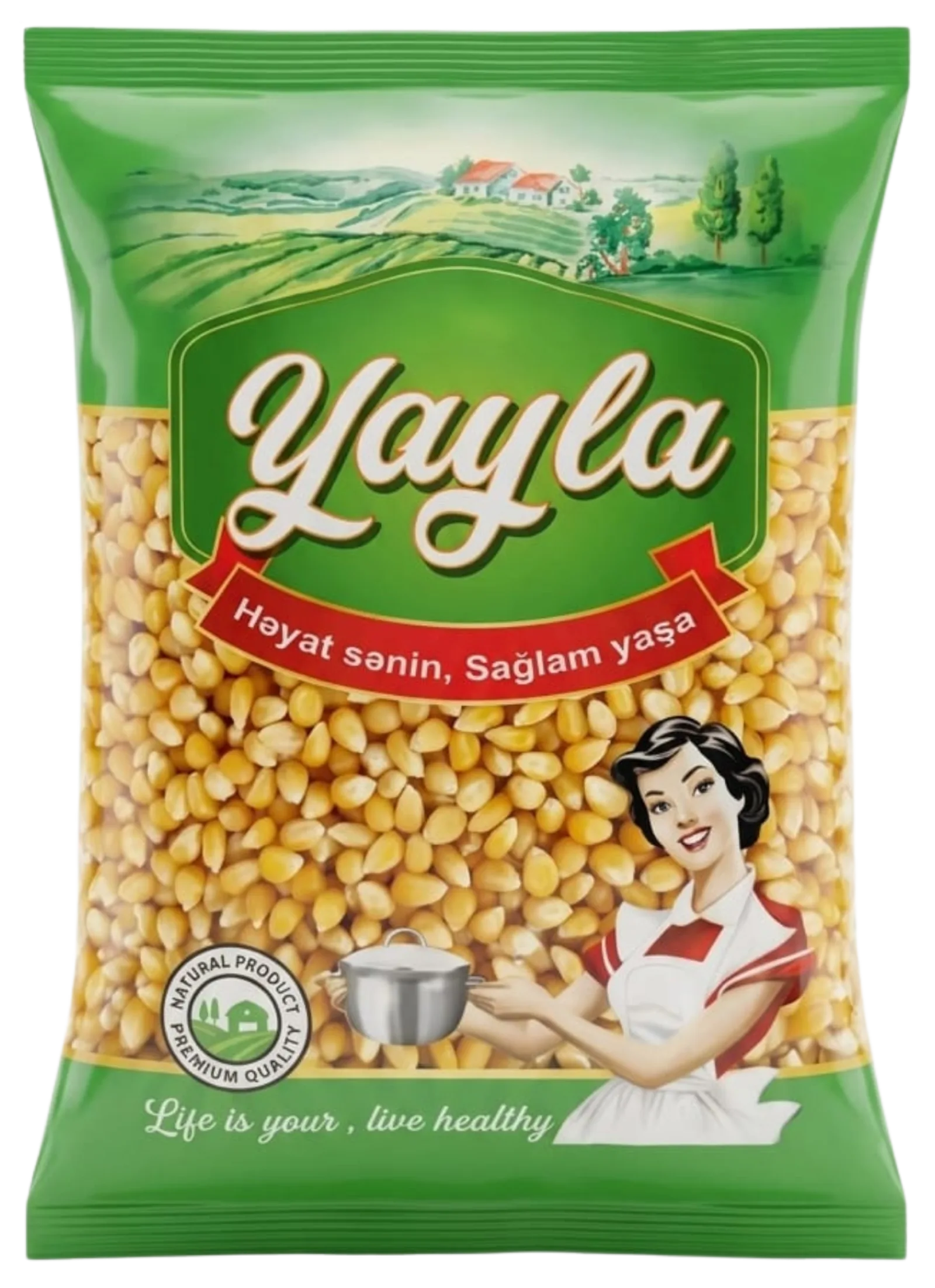 YAYLA Popkorn Qarğıdalı 750 q – Evdə Dadlı Popkorn Hazırlayın